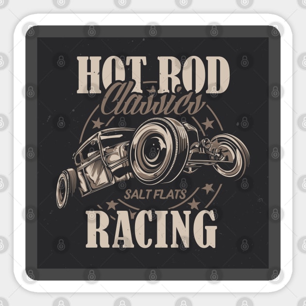 HOT ROAD CLASSIC RACING Sticker by madihaagill@gmail.com